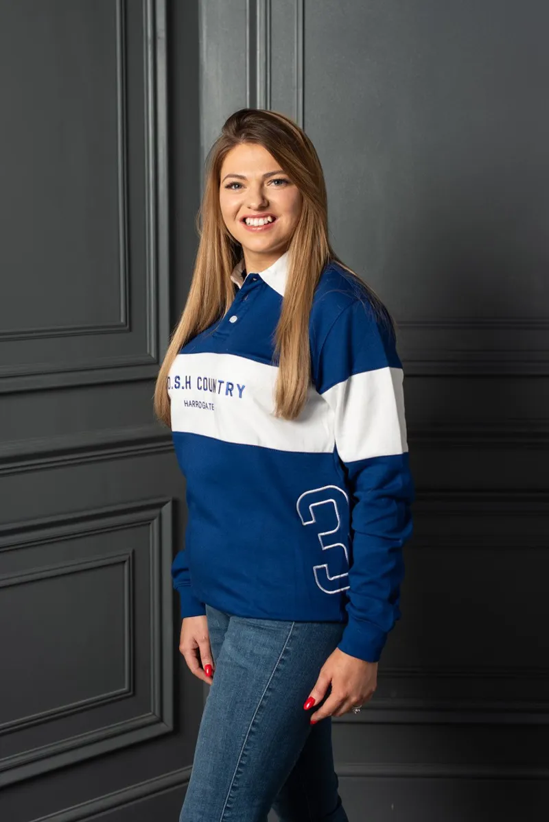 POSH Country Alpha Rugby Shirt Blue White-3